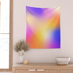 Warm Colorful Sunset Gradient  Wall Tapestry Gallery Image 2