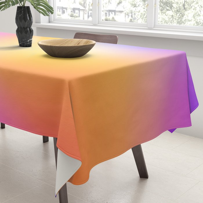 Warm Colorful Sunset Gradient  Tablecloth Gallery Image 3