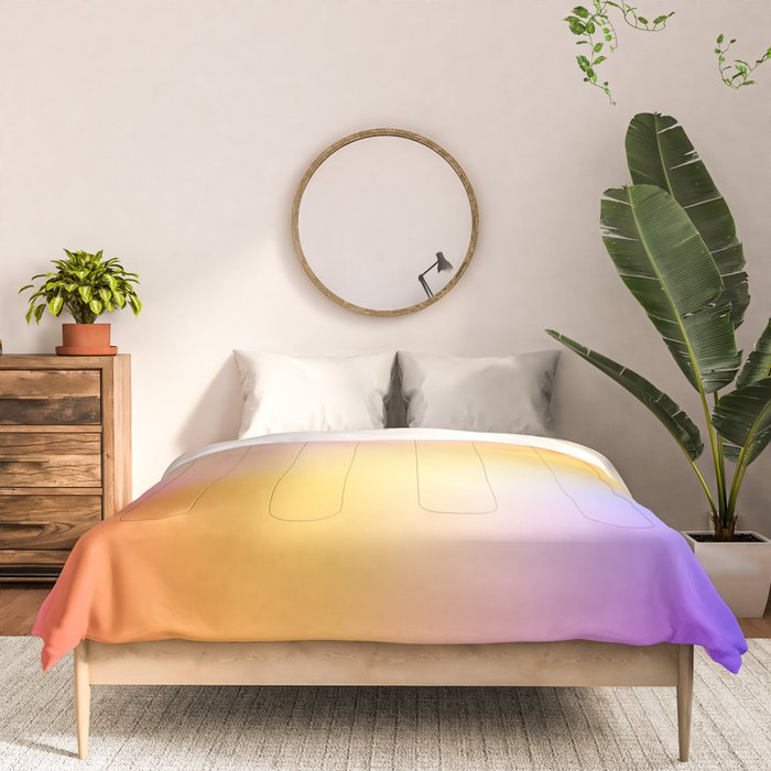 Warm Colorful Sunset Gradient  Comforter Gallery Image 3