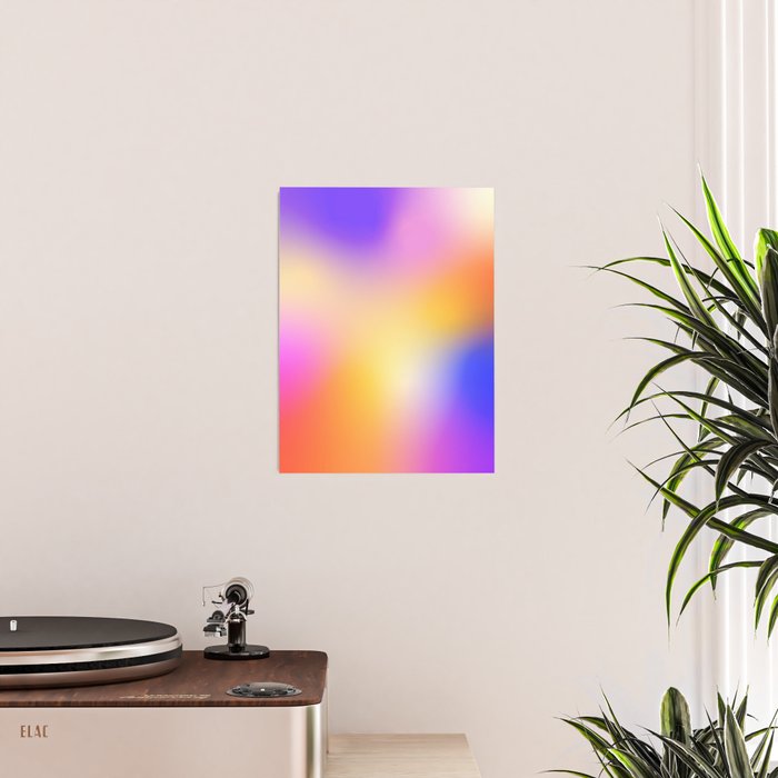 Warm Colorful Sunset Gradient  Poster Gallery Image 2