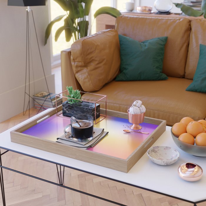 Warm Colorful Sunset Gradient  Serving Tray Gallery Image 2