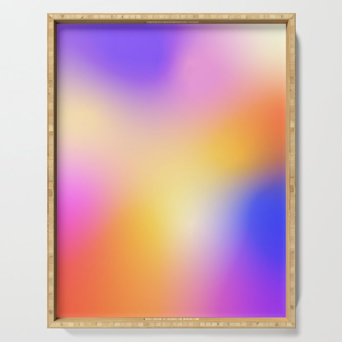 Warm Colorful Sunset Gradient  Serving Tray Gallery Image 1