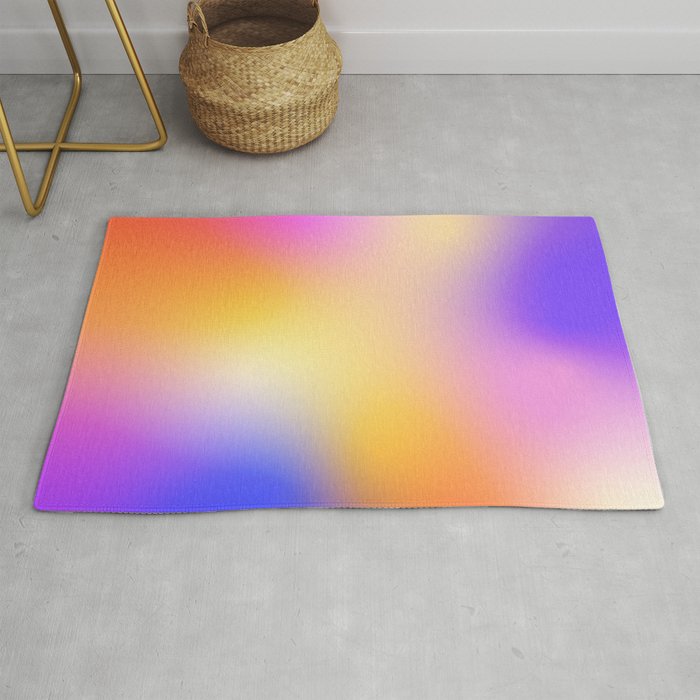Warm Colorful Sunset Gradient  Rug Gallery Image 1