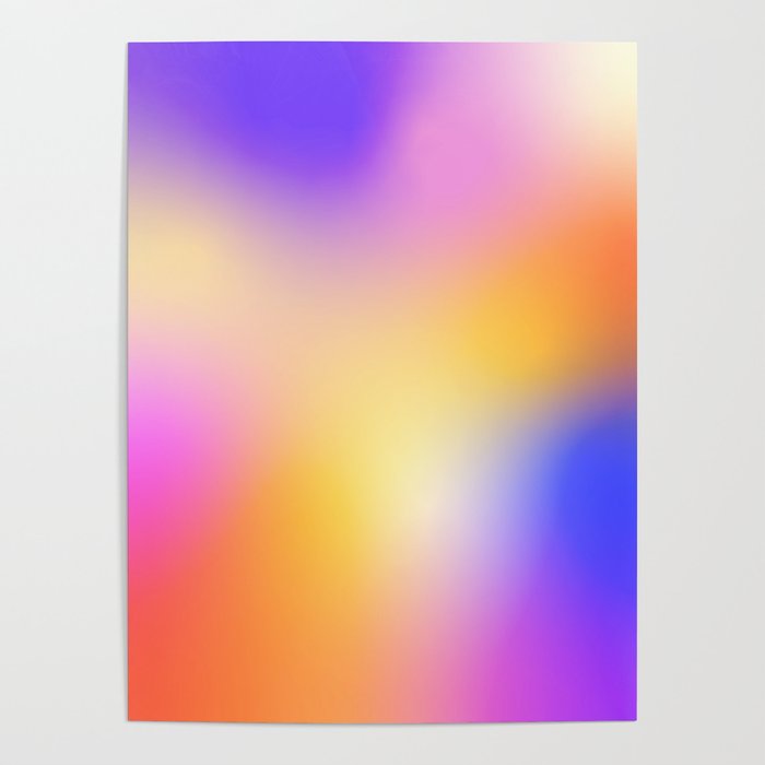Warm Colorful Sunset Gradient  Poster Gallery Image 1