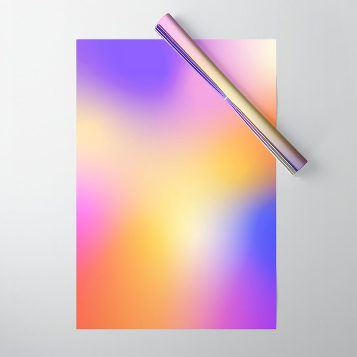 Warm Colorful Sunset Gradient  Wrapping Paper Gallery Image 1