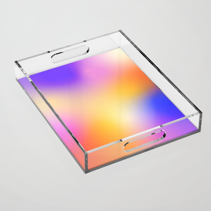 Warm Colorful Sunset Gradient  Acrylic Tray Gallery Image 1