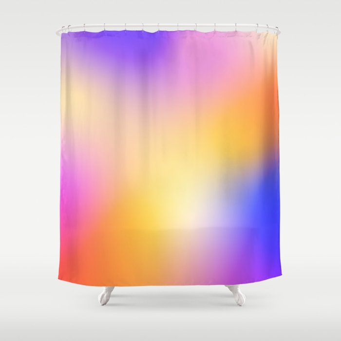 Warm Colorful Sunset Gradient  Shower Curtain Gallery Image 1