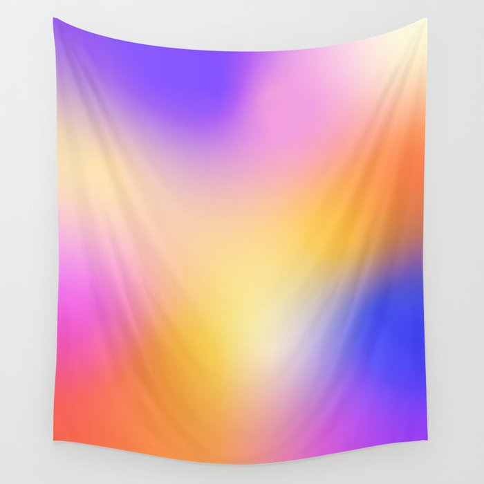 Warm Colorful Sunset Gradient  Wall Tapestry Gallery Image 4