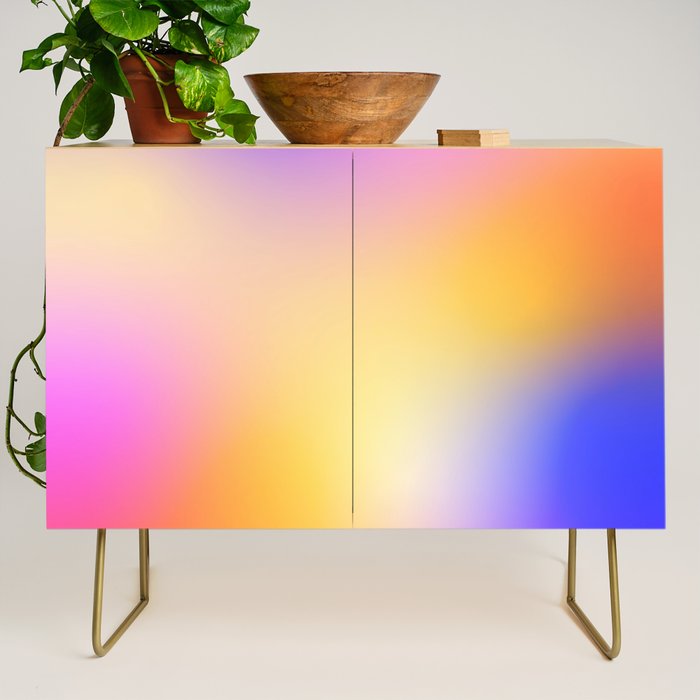 Warm Colorful Sunset Gradient  Credenza Gallery Image 1