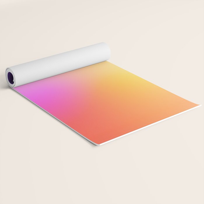 Warm Colorful Sunset Gradient  Yoga Mat Gallery Image 2