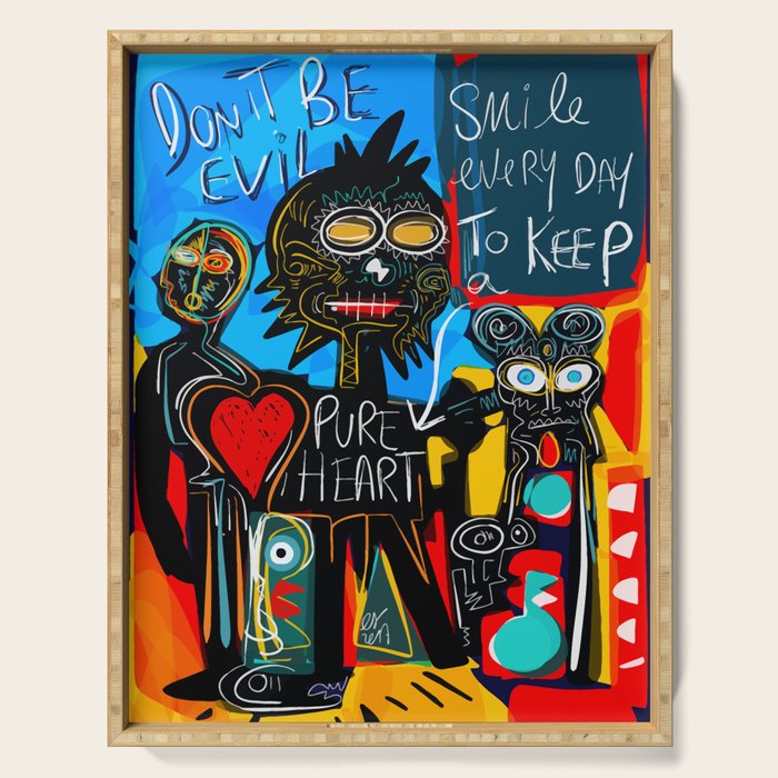 Don't be Evil Street Art Graffiti Serving Tray Gallery Image 1