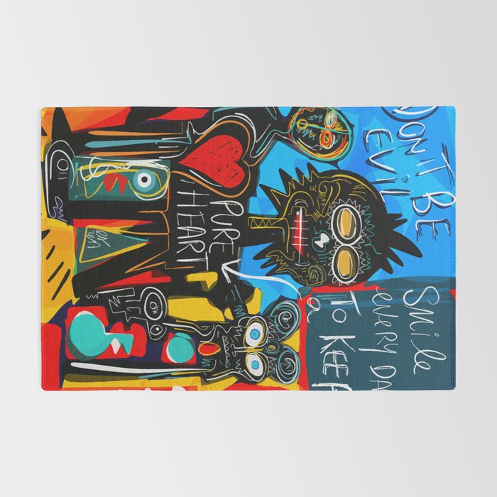 Don't be Evil Street Art Graffiti Rug Gallery Image 2