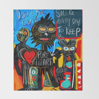 Don't be Evil Street Art Graffiti Throw Blanket Gallery Image 2