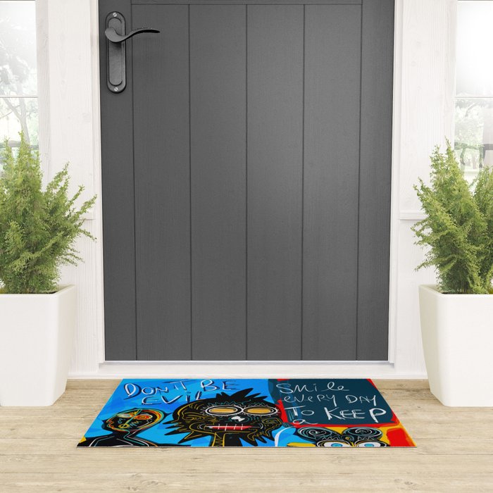 Don't be Evil Street Art Graffiti Welcome Mat Gallery Image 3