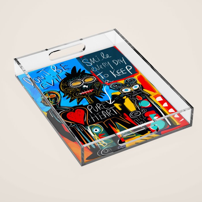 Don't be Evil Street Art Graffiti Acrylic Tray Gallery Image 1