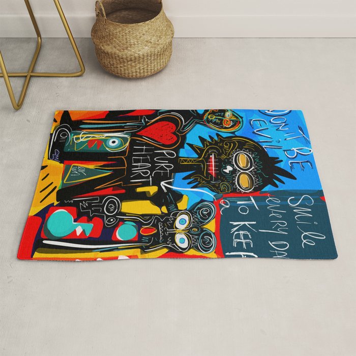 Don't be Evil Street Art Graffiti Rug Gallery Image 1
