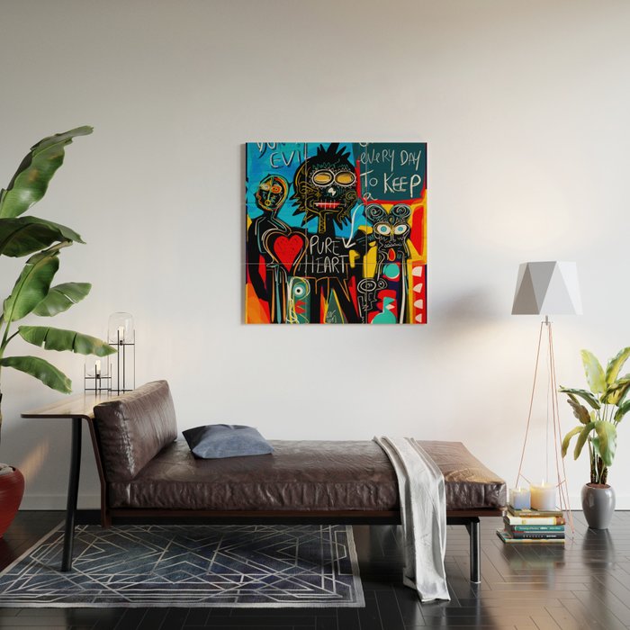 Don't be Evil Street Art Graffiti Wood Wall Art Gallery Image 2