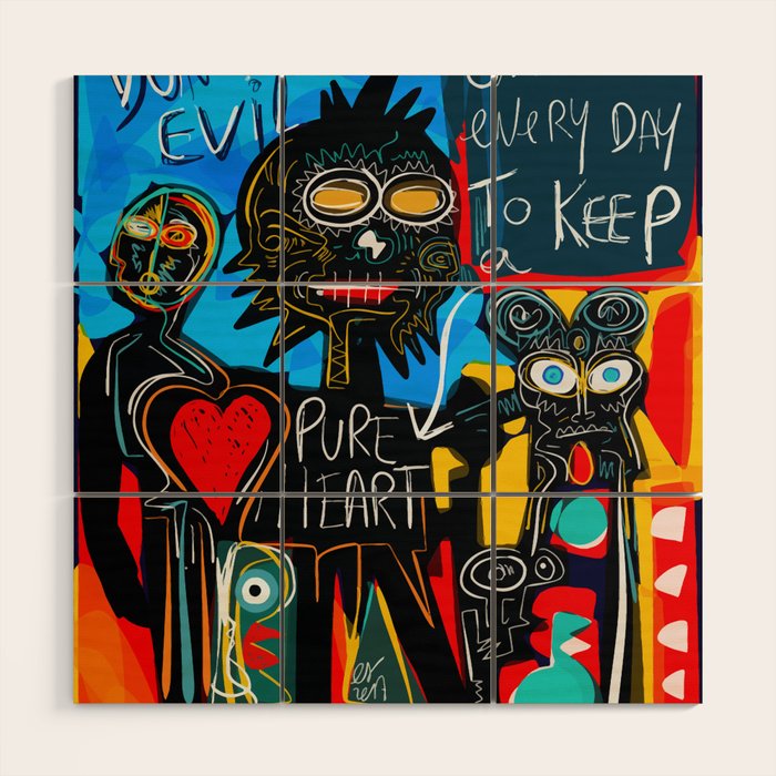 Don't be Evil Street Art Graffiti Wood Wall Art Gallery Image 1