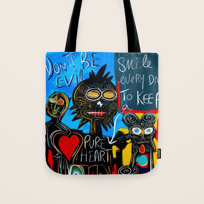 Don't be Evil Street Art Graffiti Tote Bag Gallery Image 1