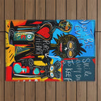 Don't be Evil Street Art Graffiti Outdoor Rug Gallery Image 1