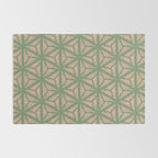 Threaded Geometric Green Peach Rug Gallery Image 2