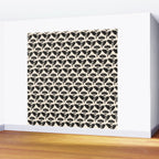Vintage Floral Arches Art Nouveau Pattern in Black and Almond Cream Wall Mural Gallery Image 2