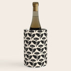 Vintage Floral Arches Art Nouveau Pattern in Black and Almond Cream Wine Chiller Gallery Image 2