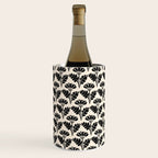 Vintage Floral Arches Art Nouveau Pattern in Black and Almond Cream Wine Chiller Gallery Image 3