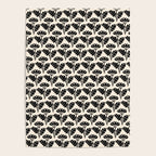 Vintage Floral Arches Art Nouveau Pattern in Black and Almond Cream Poster Gallery Image 4