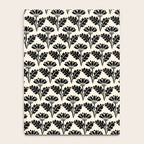 Vintage Floral Arches Art Nouveau Pattern in Black and Almond Cream Notebook Gallery Image 4