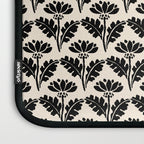 Vintage Floral Arches Art Nouveau Pattern in Black and Almond Cream Laptop Sleeve Gallery Image 3