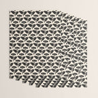 Vintage Floral Arches Art Nouveau Pattern in Black and Almond Cream Wrapping Paper Gallery Image 3