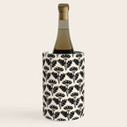 Vintage Floral Arches Art Nouveau Pattern in Black and Almond Cream Wine Chiller Gallery Image 1