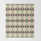 Geometric Trend Pistache and Cocoa Throw Blanket Gallery Image 2