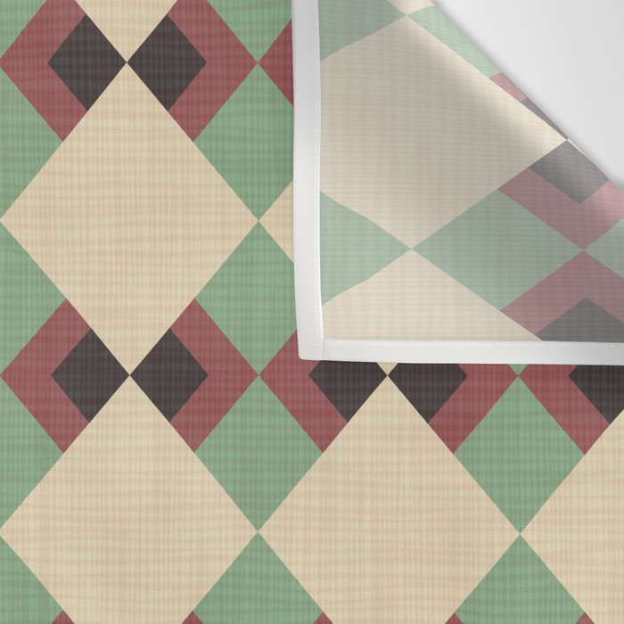 Geometric Trend Pistache and Cocoa Wall Tapestry Gallery Image 3