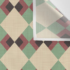 Geometric Trend Pistache and Cocoa Wall Tapestry Gallery Image 3
