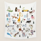 little nature alphabet Wall Tapestry Gallery Image 4