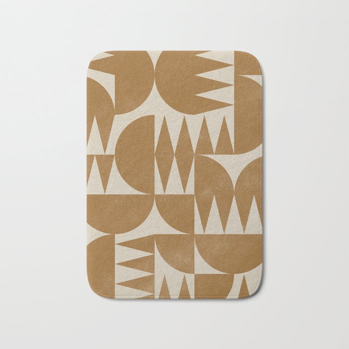 Woodblock Pattern Bath Mat Gallery Image 1