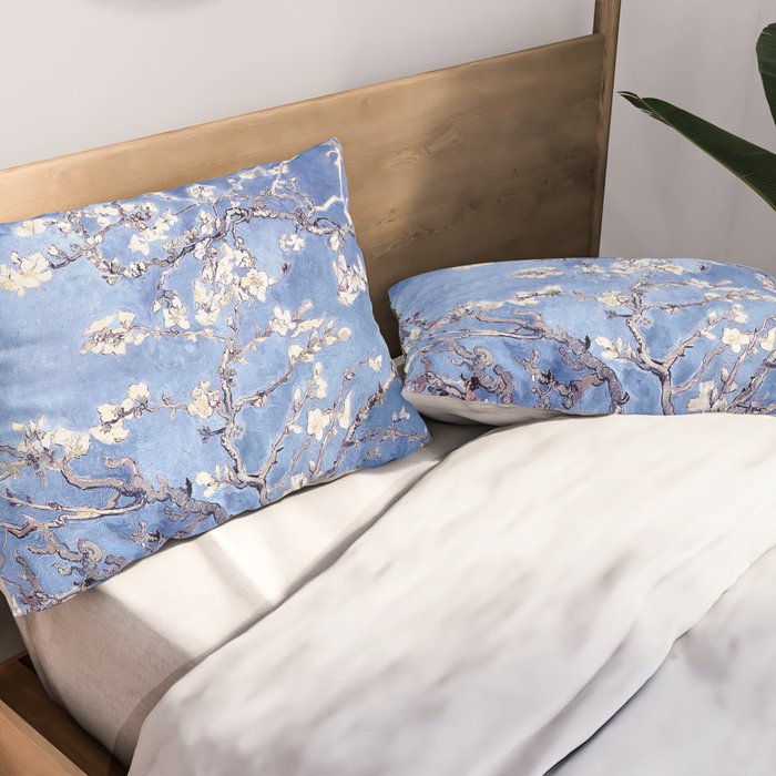 Vincent Van Gogh Almond BlossomS Blue Pillow Sham Gallery Image 2
