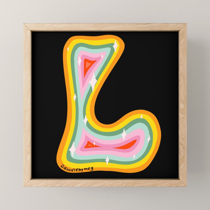 Rainbow L Mini Art Print Gallery Image 1