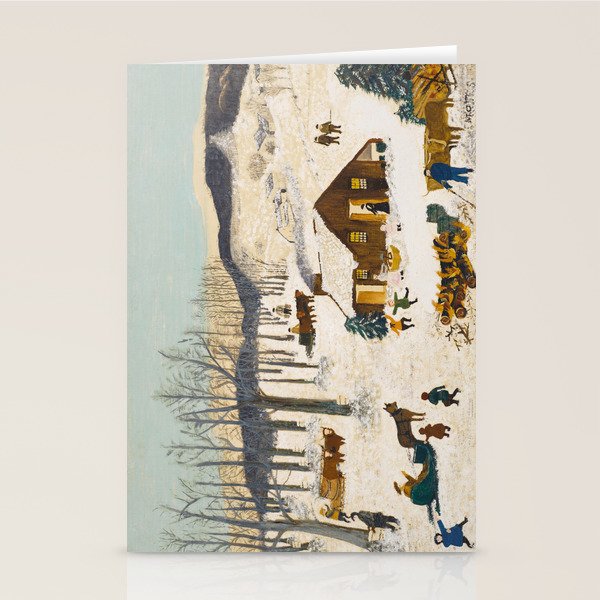 Anna Mary Robertson 'Grandma' Moses Sugaring Off American Folk Art Stationery Card Gallery Image 1