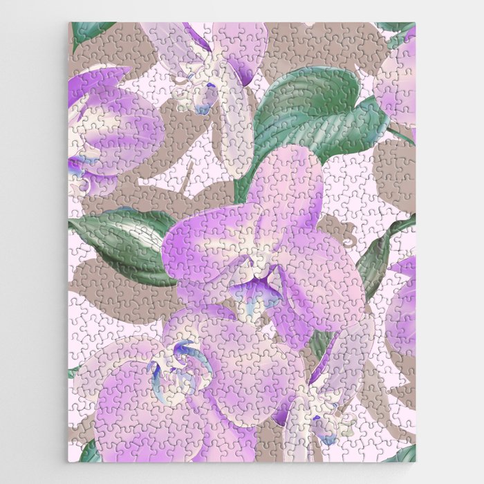 Lovely lilac exotic flowers L Jigsaw Puzzle Gallery Image 1