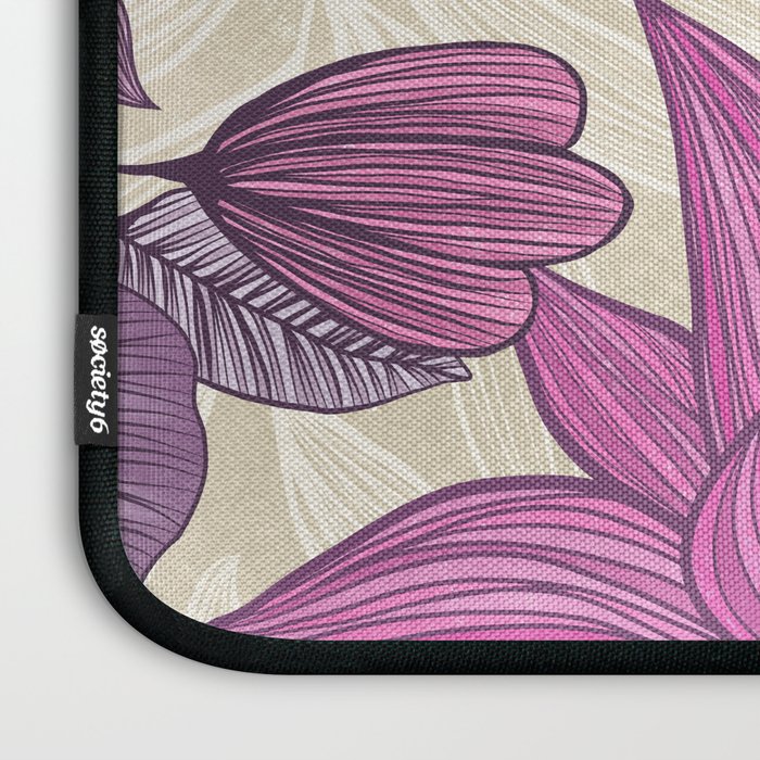 Deep Autumn Forest Floral in Magenta Laptop Sleeve Gallery Image 3