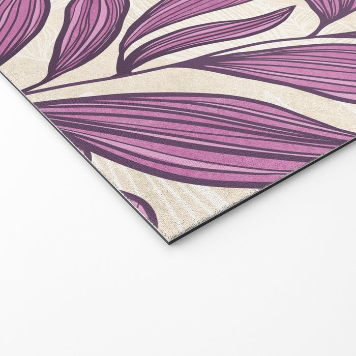 Deep Autumn Forest Floral in Magenta Welcome Mat Gallery Image 2