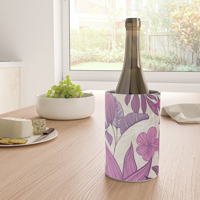 Deep Autumn Forest Floral in Magenta Wine Chiller Gallery Image 4