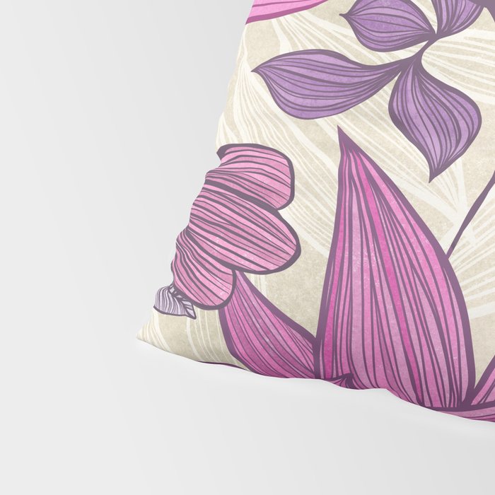 Deep Autumn Forest Floral in Magenta Pillow Sham Gallery Image 4