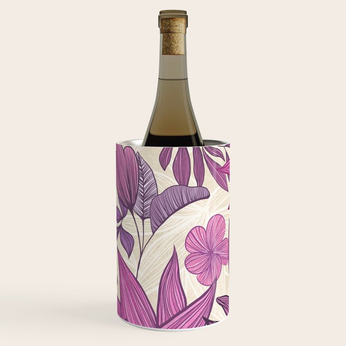 Deep Autumn Forest Floral in Magenta Wine Chiller Gallery Image 1