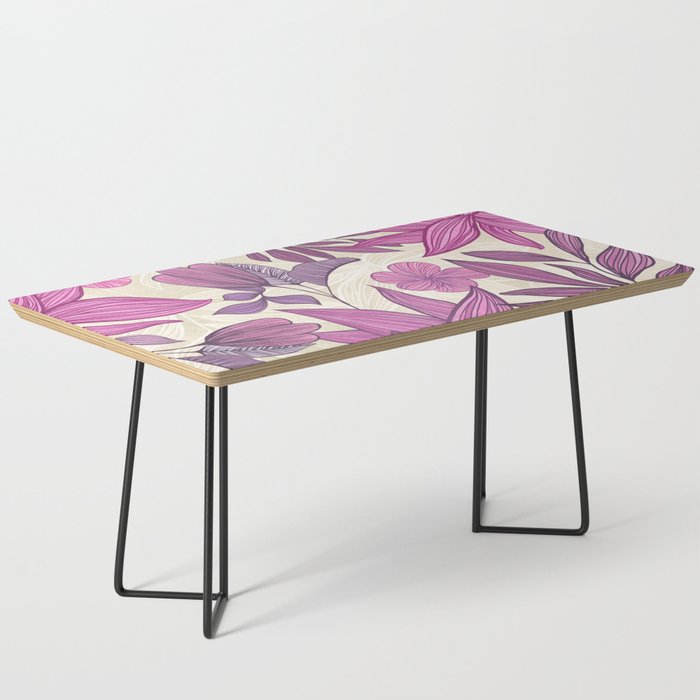Deep Autumn Forest Floral in Magenta Coffee Table Gallery Image 1
