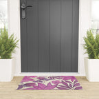 Deep Autumn Forest Floral in Magenta Welcome Mat Gallery Image 3