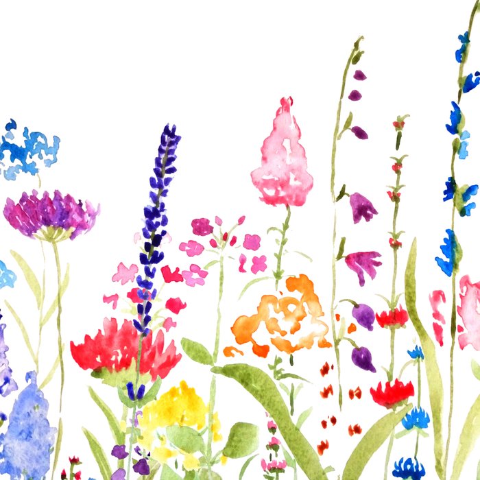 colorful wildflower fields watercolor Coffee Mug Gallery Image 2